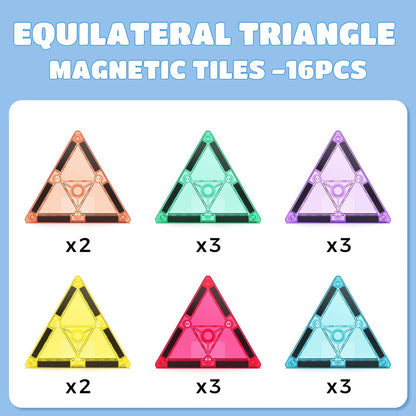 STEM Magnetic Tiles 70PCS Educational Toys for Kids Ages 3-8, Montessori Sensory Magnet Blocks for Toddlers, Classroom & Home Construction Kit