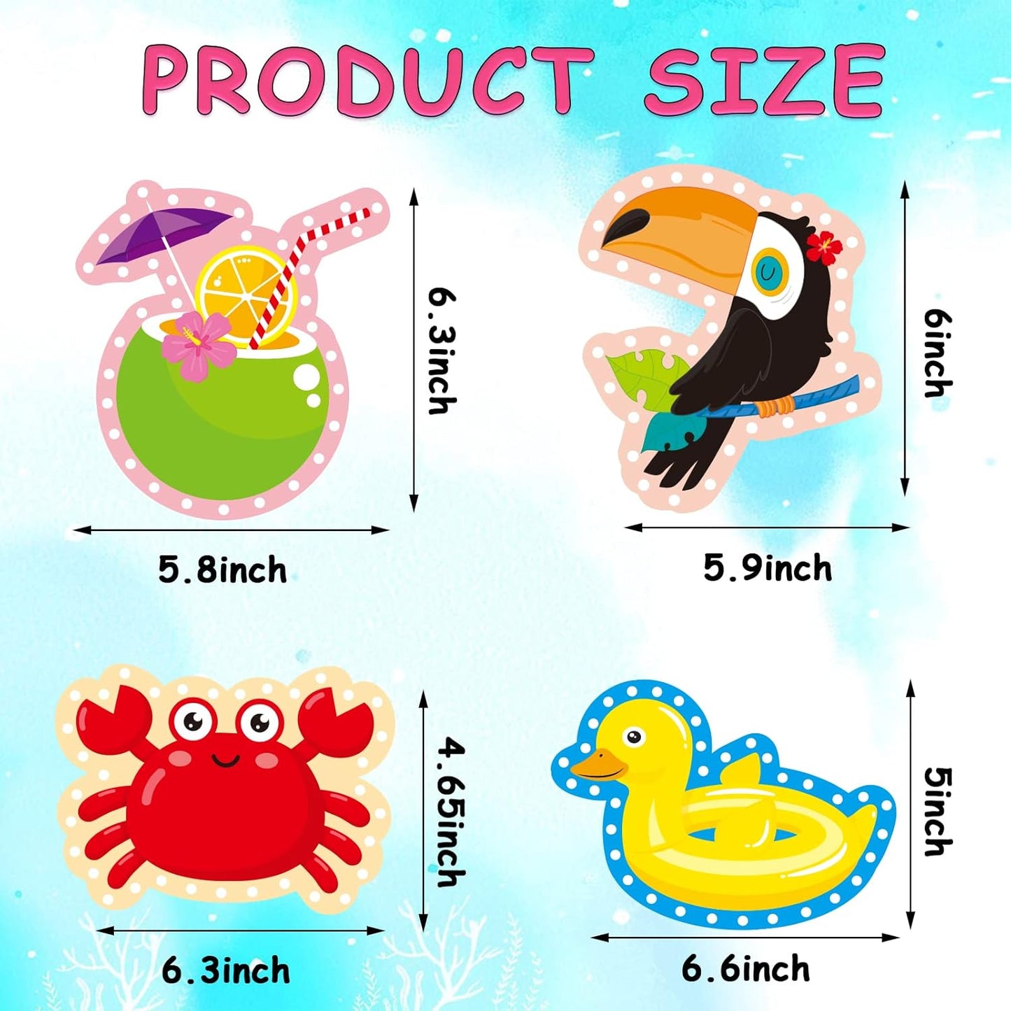 Summer Lacing Cards Sewing Kits For Kids 12 Pack Beach Theme Pool Party Decoration Double Sided Cardboard Lacing Playing Games for Boys Girls Preschool Home Developing Imagination Education Supplies