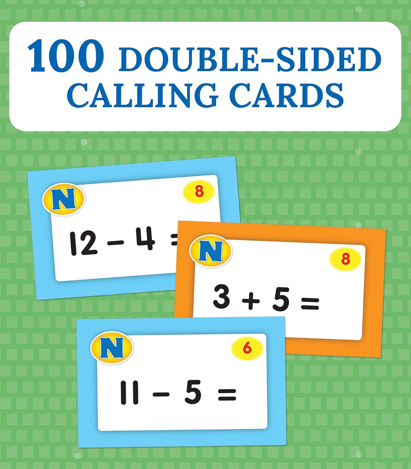 Carson Dellosa Education Addition and Subtraction Bingo Board Games, Adding and Subtracting Math Facts for Kids Ages 5+, Kindergarten Learning Activities, 3-36 Players