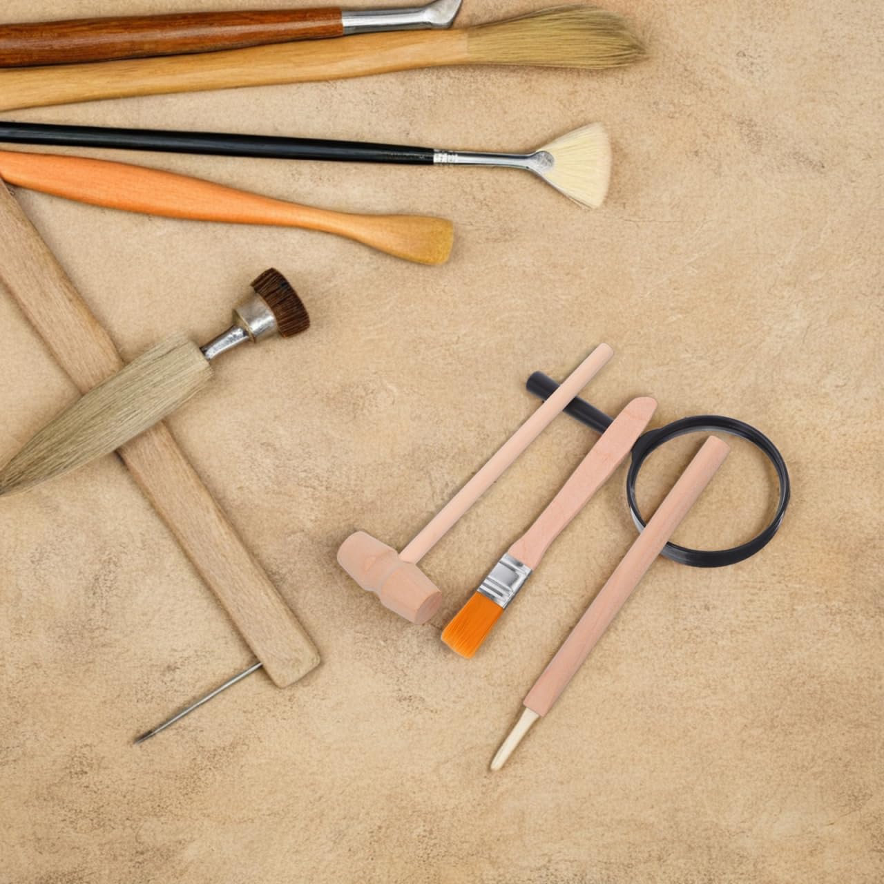 Angoily 3 Sets of Excavation Tools: Archaeological Dig Tool for Kids, Dinosaur Digging Kits with Hammer Chisel Brush Scraper and Magnifier for Dinosaur Science Kits and Gem Discovery