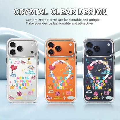 for iPhone 17 Pro Max Case [Compatible with Magsafe],Girls Women Clear Magnetic Case Silicone Shockproof Protective Cover with Pattern Colorful Motivational Letters