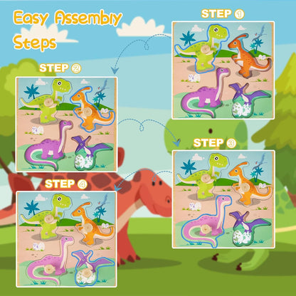 Wooden Puzzles for Toddler Peg Puzzle Toys, Wooden Jigsaw Puzzles Zoo Animal Patterns Puzzle with Handles Educational Montessori Puzzles