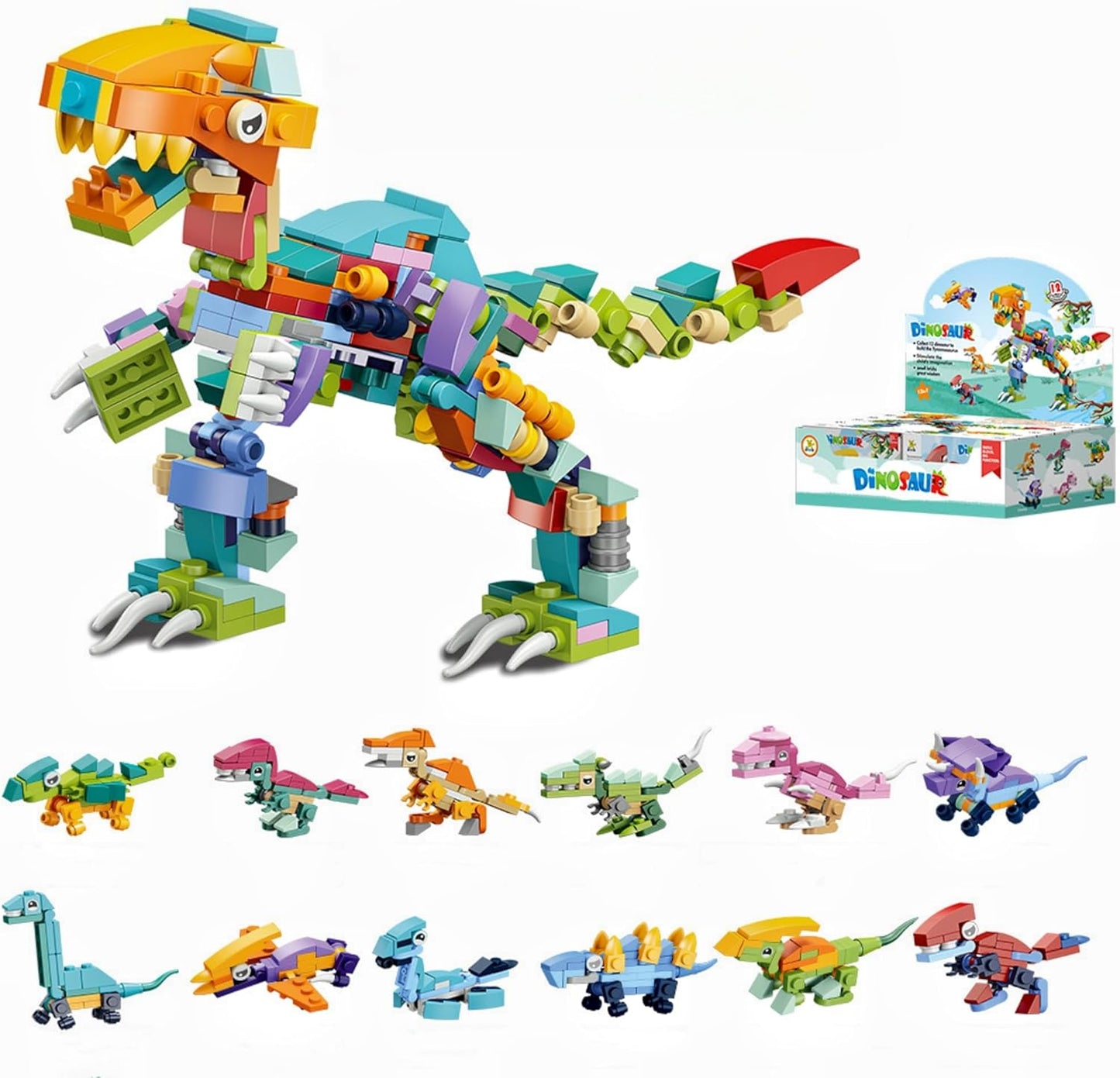 QMEAKMONY 12-in-1 Number & Mech Warrior Building Blocks Set, STEM Educational Kit with Digital Transformation & Giant Robot Combo, Creative Construction Toy for Enthusiasts