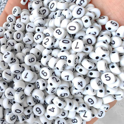 Colorful Alphabet Beads A-Z 1350+Pcs Letter Bead, Acrylic 4x7mm Round Digit Letter Beads Kits,Bracelets Necklaces DIY Jewelry Making Kits (Colorful,1350+PCS)