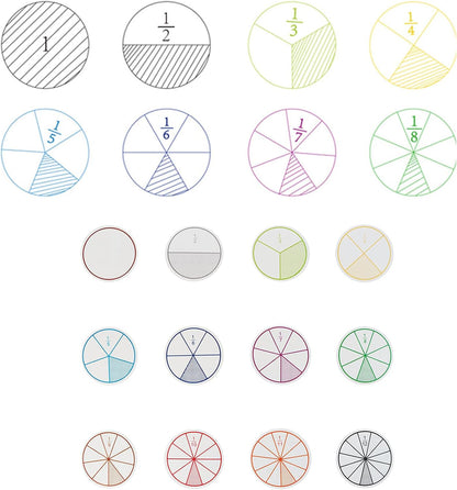 Fractions Circles Interactive Fraction Discs Fraction Mathematics Learning Aid for Student Teacher Student Math Learning