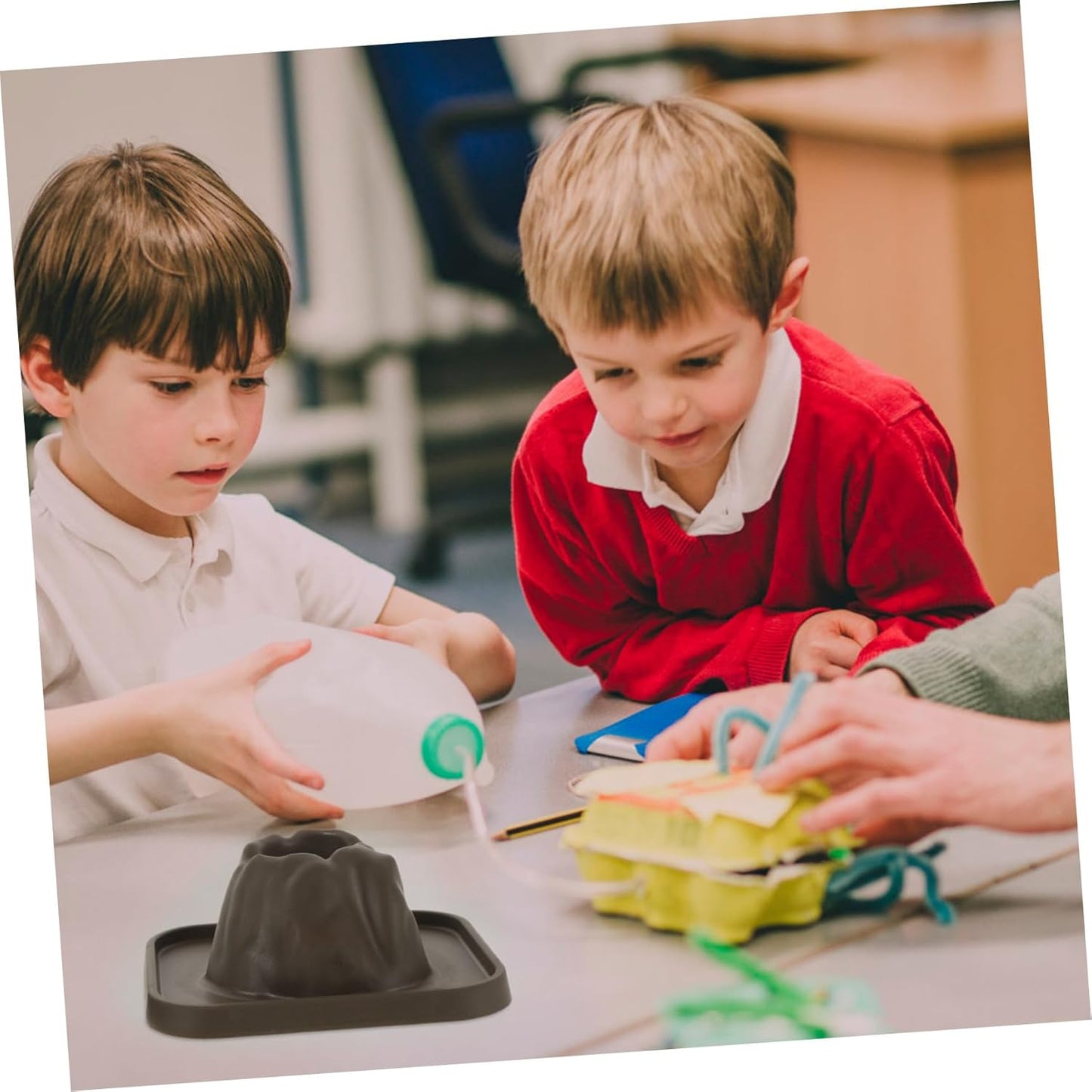 SEWACC 25pcs Volcanic Model School Figure Model Volcano Eruption Prop Science Kit for Kids Classroom Experiment