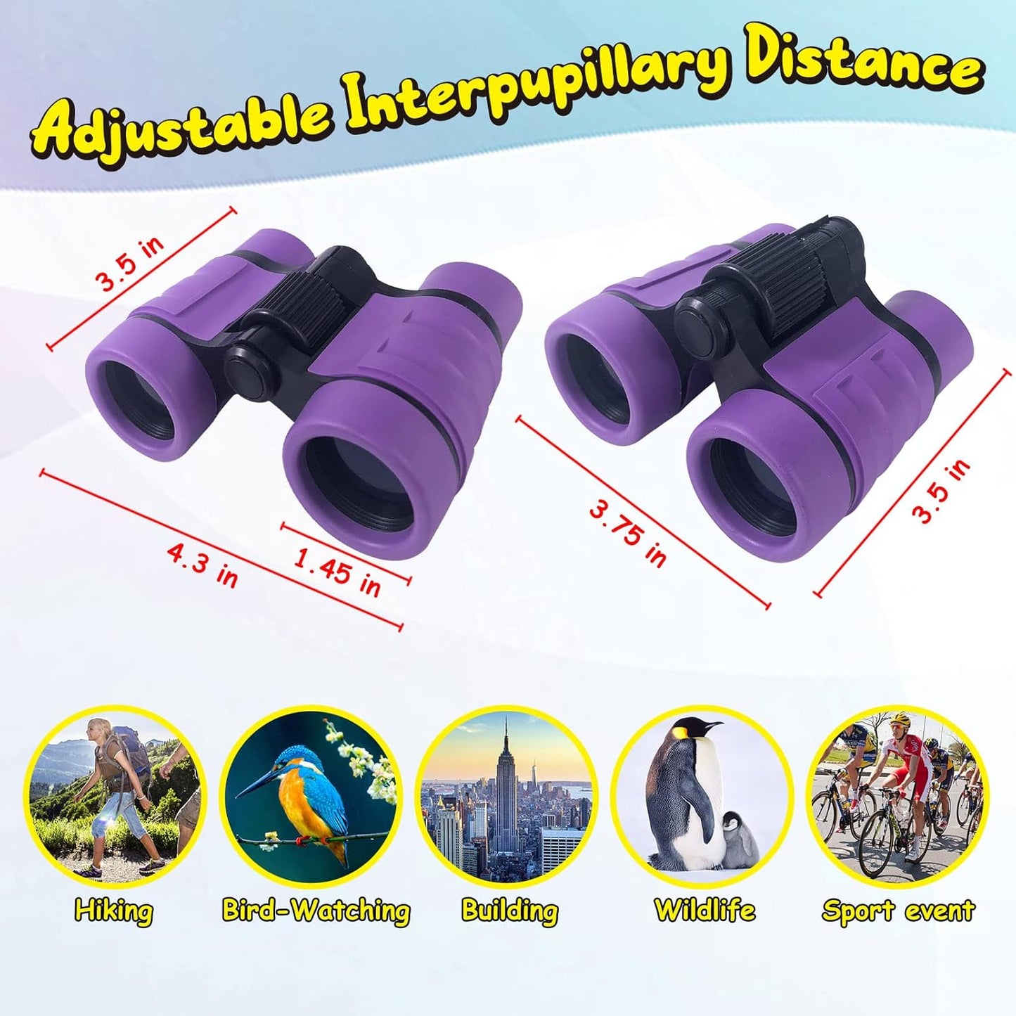 ESSENSON Binoculars for Kids Toys Gifts for Age 3, 4, 5, 6, 7, 8, 9, 10+ Years Old Boys Girls Kids Telescope Outdoor Toys for Sports and Outside Play, Bird Watching, Birthday Presents(Blue)