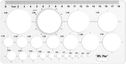 Mr. Pen Circle Templates - Large & Small Sizes, Circle Stencil & Ruler for Drafting & Drawing