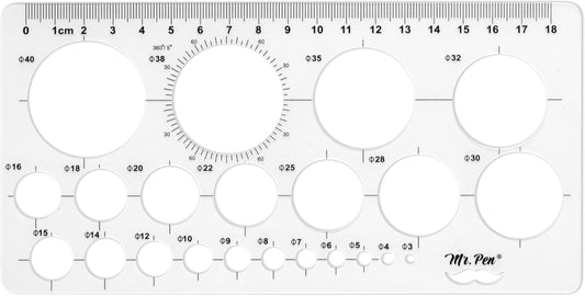 Mr. Pen Circle Templates - Large & Small Sizes, Circle Stencil & Ruler for Drafting & Drawing