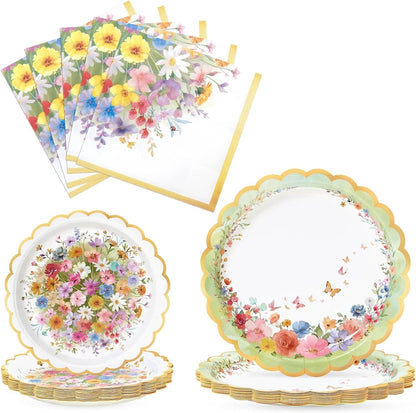 WERNNSAI Science Party Decorations - 48 Pcs Science Plates and Napkins Mad Scientist Birthday Decoration Chemistry Party Plates Set Little Scientist Labratory Favors Serves 16 Guests