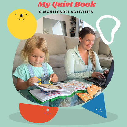 BAVY My Quiet Book - Toddler Plane Activities, Car Airplane Montessori Busy Board Book for Toddlers 1-3 - No Parts to Get Lost - Gifts for 1 2 3 4 Year Old Girl, Birthday Gifts Toys Age 2-4