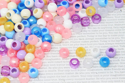 160PC 12x15 mm Premium Wholesale Pony Beads, Bracelet Cool Beads, Beads for Hair Braids, Beads for Kids Crafts, Plastic Beads, Hair Beads for Braids for Girls