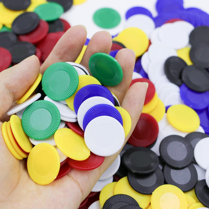 480Pcs Plastic Poker Mini Chips in 8 Colors Bulk Poker Card Game Chips for Game Play Learning Math Counting Kids Teaching Rewards（3CM in Diameter）