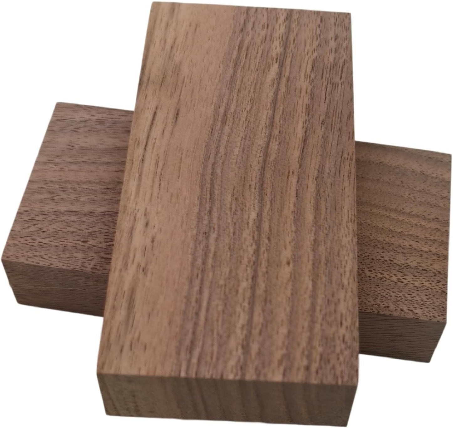 2PCS Unfinished Walnut Wood Blocks for DIY Crafting,Scroll Saw, Woodworking, Wood Carving,Burning,Laser Cutting,Engraving, CNC Cutting, Painting, Fretwork (5.9 x 1.96 x 0.78)