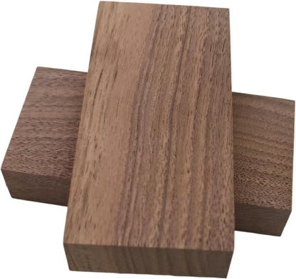 2PCS Unfinished Walnut Wood Blocks for DIY Crafting,Scroll Saw, Woodworking, Wood Carving,Burning,Laser Cutting,Engraving, CNC Cutting, Painting, Fretwork (5.9 x 1.96 x 0.78)