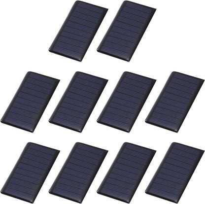MECCANIXITY 10PCS 2V 0.08W 0.04A Mini Solar Panels for Solar Power, Small Solar Photovoltaic Cells Charge DIY Electric Toy Materials Solar System Kits, 1.57" x 1.57"
