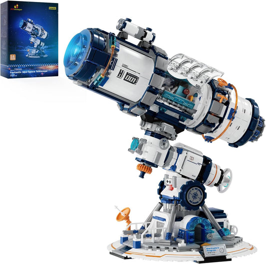 JMBricklayer Space Telescope Building Sets for Adults, Cool Space Planet Building Toys with Lights 70009, Space Exploration Telescope Model Kits for Adult, Ideal Gift for Space Lovers, Kid 14+(995PCS)