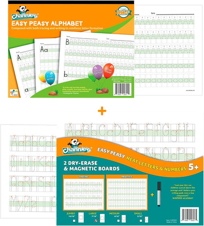 Dry Erase Number & Alphabet Flashcards for Kids Ages 3-5, 10 Numbers & 26 Visual ABC Flash Cards, Homeschool Learning Supplies, Summer School & After School Teaching Supplies for Handwriting Practice
