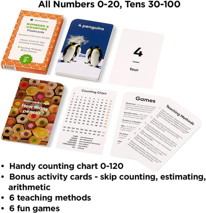 Award-Winning Flash Cards for Preschool & Kindergarten – 5-Deck Set, 180 Jumbo Cards – Learn Alphabet, Numbers, Colors, Shapes, First Words, Opposites & Rhyming – for Kids Ages 2–5