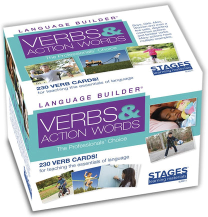 Stages Learning Materials Language Builder Picture Noun Flash Cards Photo Vocabulary Autism Learning Products, ABA Therapy 10 Boxes, 1413 Cards, Blocks, 88 Realistic 3D Items
