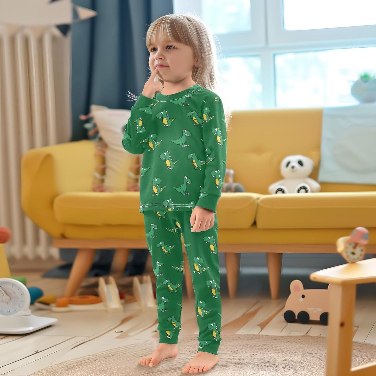 ALAZA Shark Starfish Palm Tree 2 Piece Pajama Set Long Sleeve Top and Pants Sleepwear Unisex - Colors A