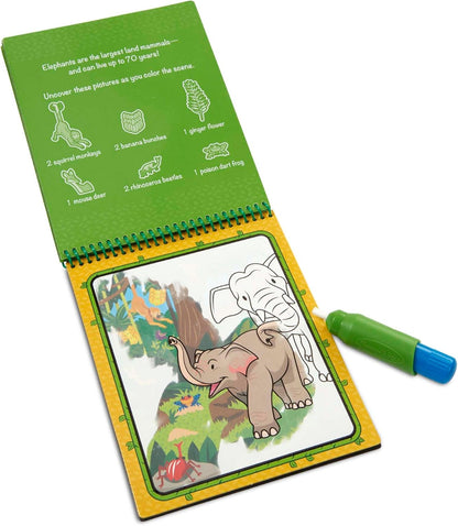 Melissa & Doug On The Go Water Wow! Mess Free Coloring Book, Reusable Water-Reveal Activity Pad, Dinosaurs, Travel Toys, Party Favors, for Toddlers & Kids Ages 3+