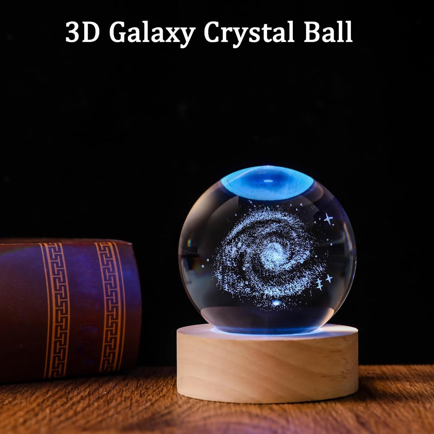 3D Solar System 60mm Crystal Ball Astronomy Universe Gifts 3D Solar System Planets Model Science Space Themed Physics Gifts Night Light lamp for Kids Men Him Science Teacher