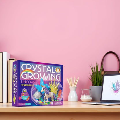 Crystal Growing Kit for Kids-Unicorn Terrarium Kit, Science Kits for Kids Age 6-8, Toys for Boys Age 8-12, Great Gifts Idea for 9 Year Old Girls, STEM Projects