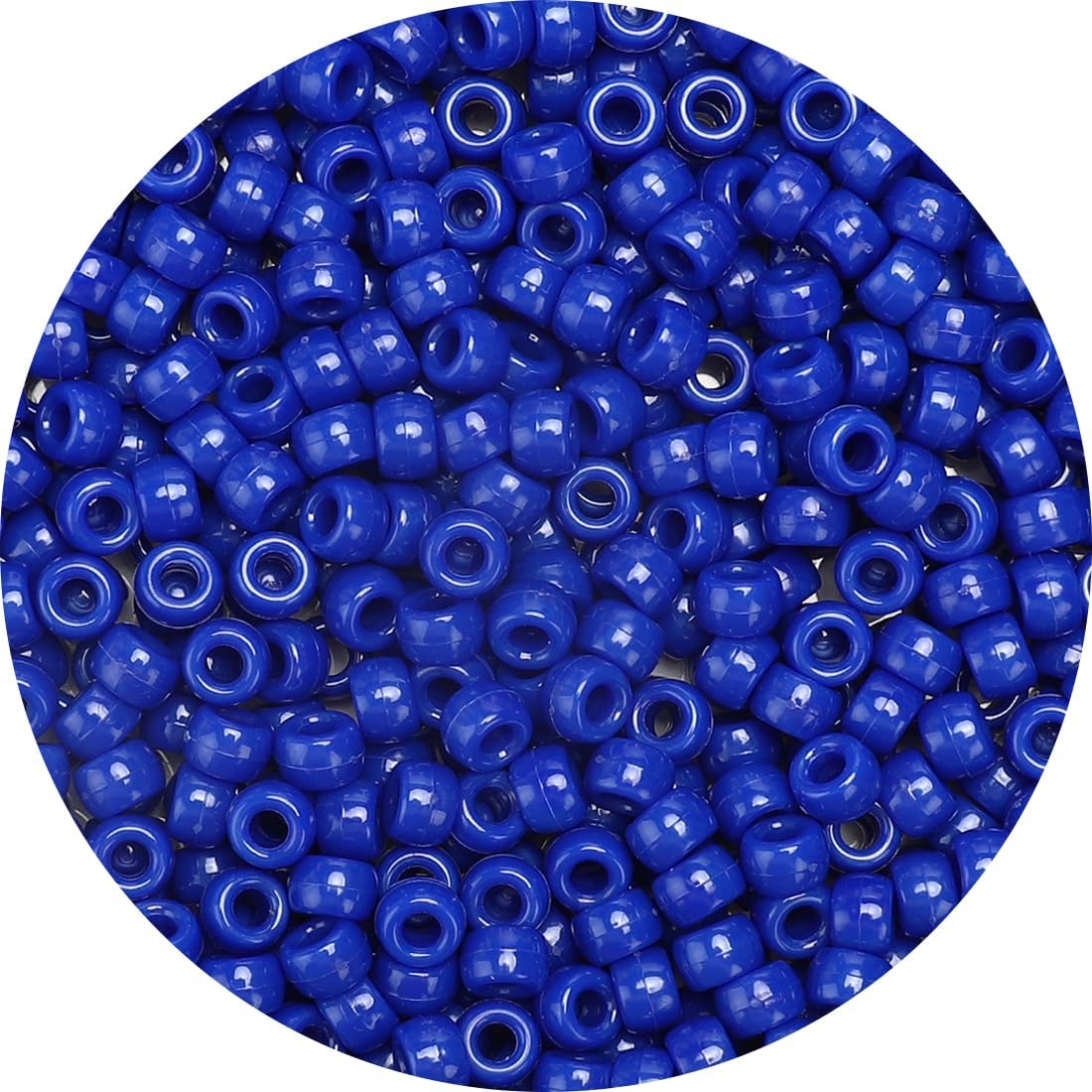 1200pcs Pony Beads Bulk – 11 Colors 6x9mm Plastic Craft Beads for Bracelets, Jewelry, Hair Braiding & DIY Projects