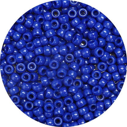 1200pcs Pony Beads Bulk – 11 Colors 6x9mm Plastic Craft Beads for Bracelets, Jewelry, Hair Braiding & DIY Projects
