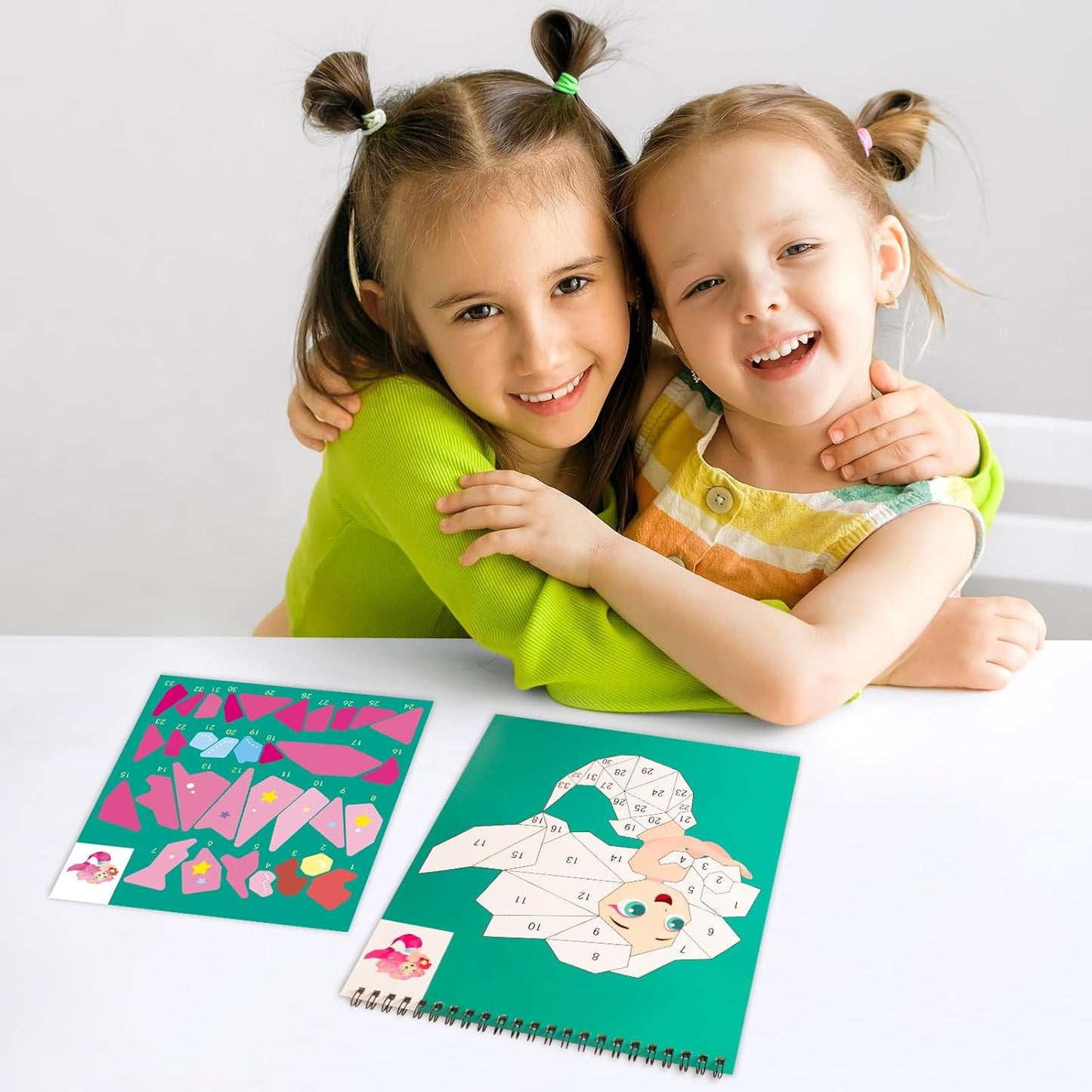 3PCS Sticker Paint Number Books Crafts for Kids Ages 4-8,8-12 Animal Dinosaur Ocean Sticker Book Stickers for Kids Boys Girl Adults for Birthday Party Favors Gift Travel Toy Daycare Activity