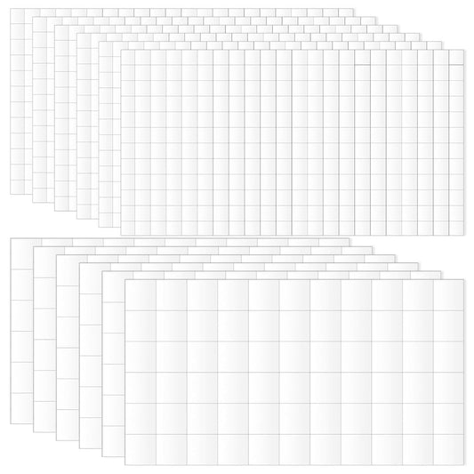 Foam Squares for Crafts,Double Sided Foam Square,12 Sheets/1980pcs Discs Squares Stickers Square for Crafts DIY Craft Supplies Scrapbooking Office Class Christmas (0.47In/12mm, 0.24In/6mm)