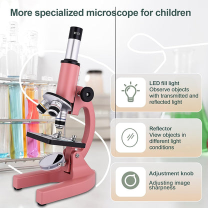 Microscope for Kids & Adults,40X-2000X Magnification Microscope for Kids 8-12, with LED Fill Light & Phone Holder, Great for School Labs and Home Schooling