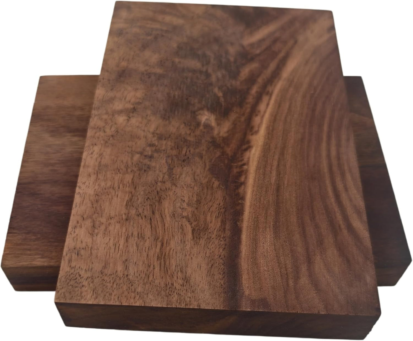 2PCS Unfinished Walnut Wood Blocks for DIY Crafting,Scroll Saw, Woodworking, Wood Carving,Burning,Laser Cutting,Engraving, CNC Cutting, Painting, Fretwork (5.9 x 1.96 x 0.78)