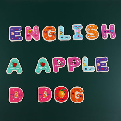 Toys of Wood Oxford Wooden Magnetic Letters and Numbers - Fridge Magnets for Kids- Alphabet Letter and Number Magnets for Children- ABC and Spelling Learning Toy