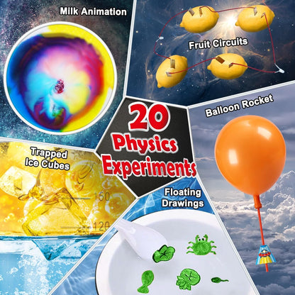 UNGLINGA 210 Experiments Science Kit for Kids, Boys Girls Birthday Toys Gifts Idea, Chemistry Set, Volcano, S.T.E.M Science Educational Project