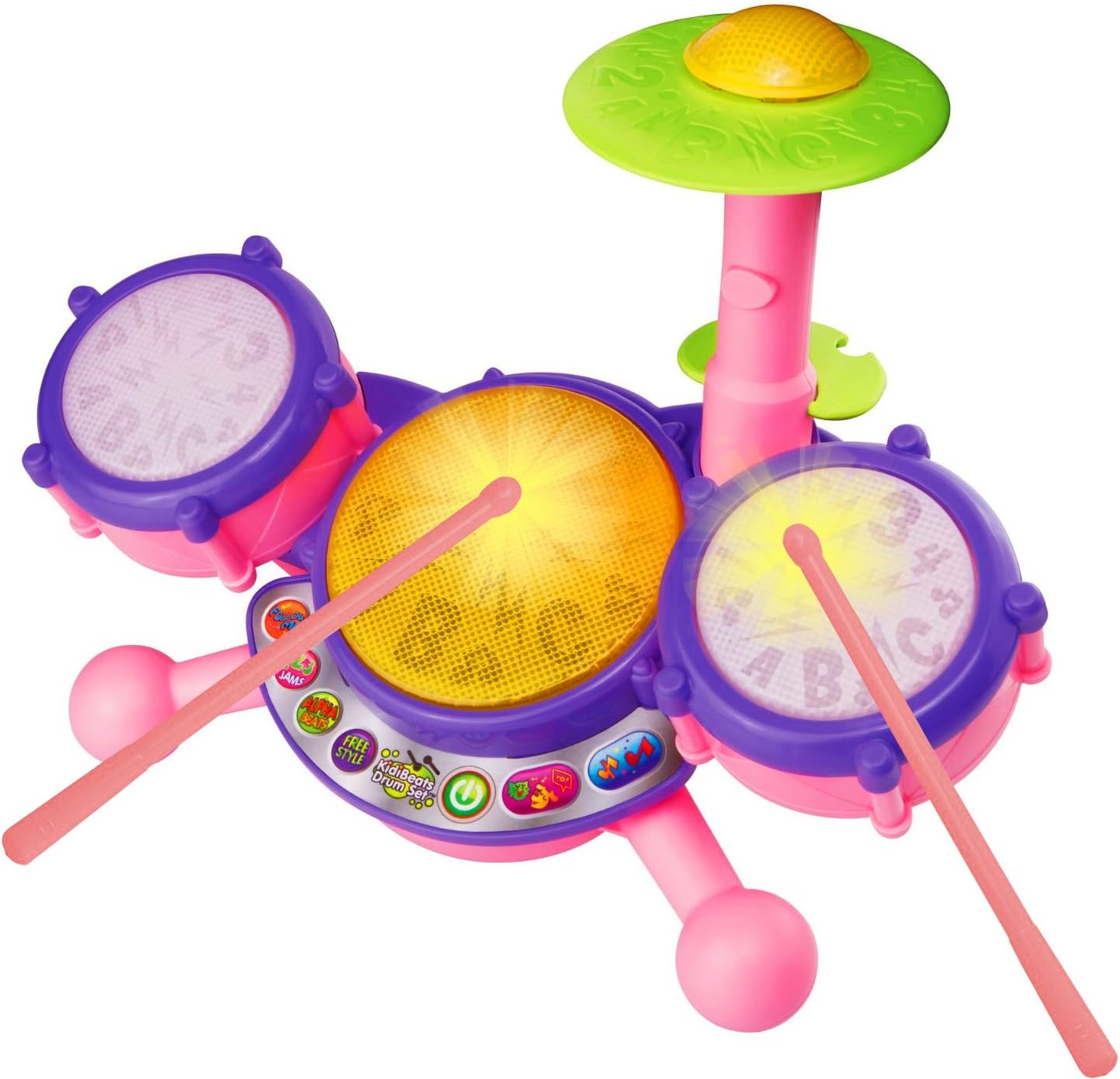 VTech KidiBeats Kids Drum Set, Orange