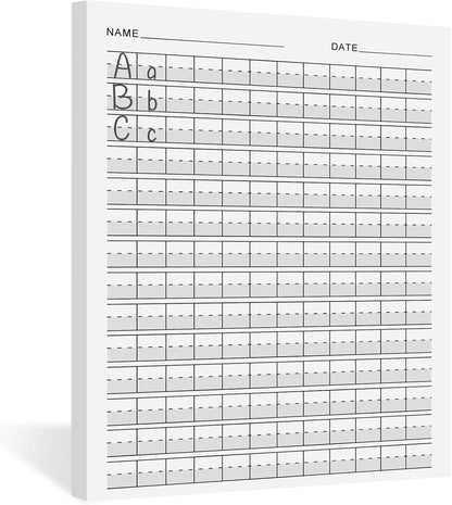 Eaasty 100 Sheets Write Beginner Paper Level 1 Paper Handwriting Practice Paper for Kids Practice Writing Paper with Lines and Gray Highlighted for Proper Letter Positioning,8.5" x 11"