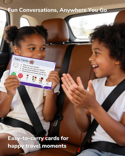 CHEFAN Sentence Building for Kids, Yes/No Questions, WH- Questions, and Topic-Based Discussion Cards, Fun Talking Cards for Children & Families, Visual Conversation Builder Kit for Home & Classroom