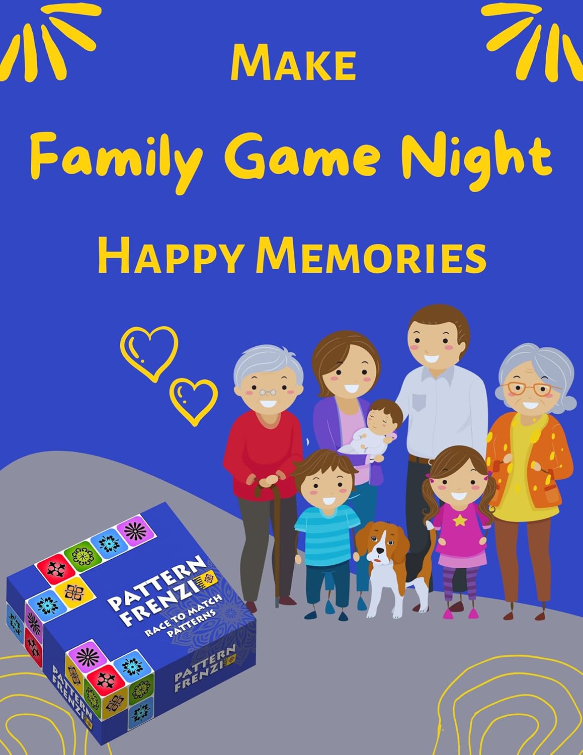 Pattern Matching Board Game for Kids & Adults, Family Night Board Games, Block Puzzle Games for Kids, Ages 3+ to 99 yrs, Play 1 to 5 Players, Unlimited Puzzle Cards, Perfect All Occasion Gift
