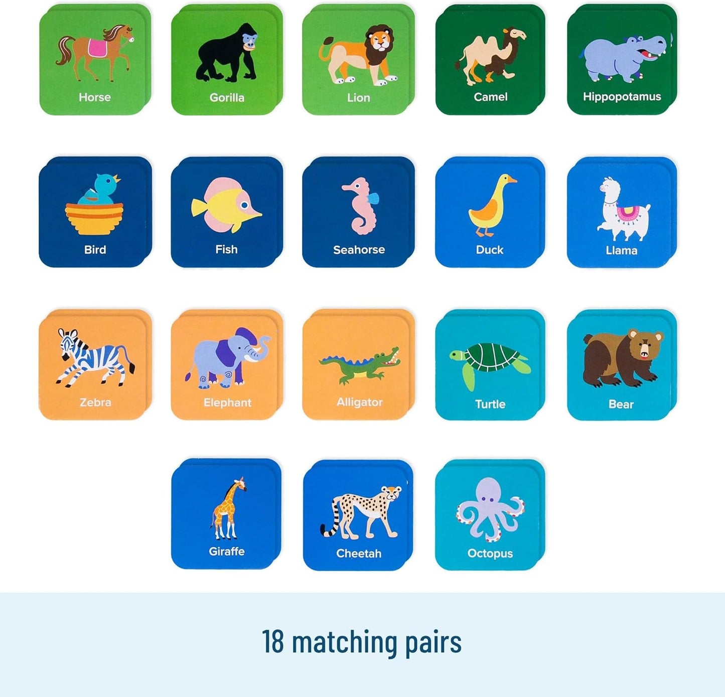Wildkin Memory Matching Game – 18 Educational Pairs for Toddlers & Preschool - Enchanted