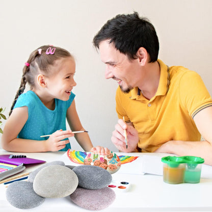 River Rocks for Painting 45 Pcs Large 2-3 Inch Flat Smooth Painting Stones Craft Rock to Paint for Kids Crafts Painting Bulk