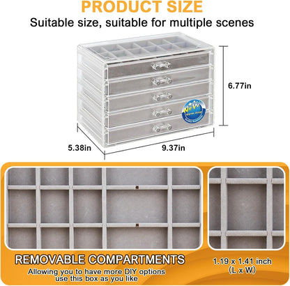 Rock Collection Box for Kids - Display Case for Collectibles - Storage and Display Shelf - Generation 2
