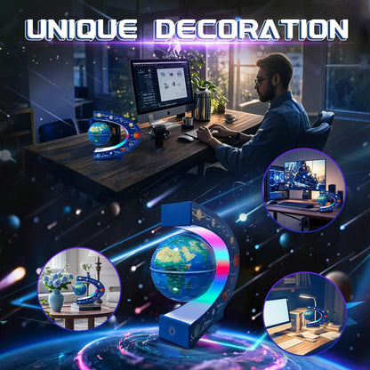 Magnetic Levitating Floating Globe with LED Lights, Cool Tech Gadgets Gifts World Globe Lamp for Men Father Teenage Boys Girls, Birthday Gifts Office Home Desk Decor Display