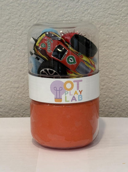 OT Play Lab: Grab'N'Go Sensory Play Dough Jar | Screen-Free Toddler Activity Kit | Fine Motor | All-Natural (Easter Breeze)