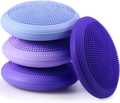 Libima 4 Pcs Wiggle Seat Inflated Wobble Cushion for Sensory Kid 13 Inches Balance Disc Flexible Seating for Classroom Sensory Pad for Chair Wiggle Cushion