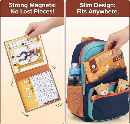 TRAVOFUN Magnetic Fishing Game Book - Travel Toys for Toddlers 3-5 - Car Road Trip Essentials & Airplane Activities for Kids - Montessori Learning Gift with 2 Poles & 27 Ocean Fish (Quiet & Portable)