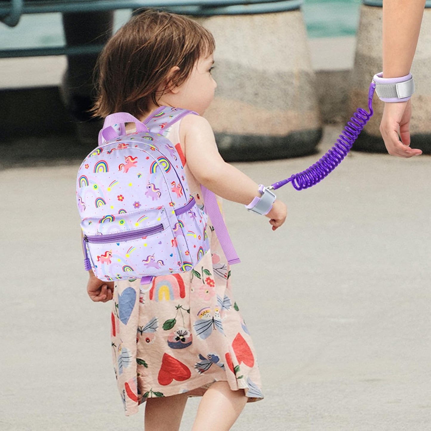 Accmor Toddler Backpack Leash, Mini Child Backpack with Anti Lost Wrist Link, Cute Kids Backpack Leash Walking Harness for Outdoor Travel, Small Excavator Backpack Tether for Baby Boys Girls Ages 1-3
