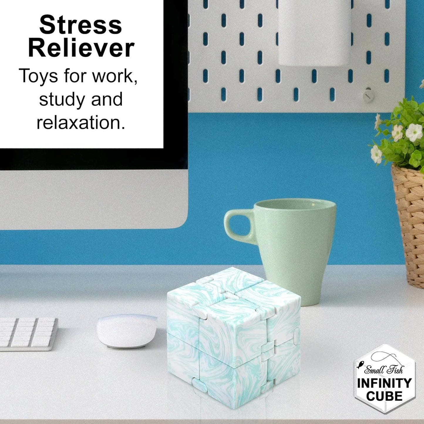 Infinity Cube Sensory Fidget Toy, EDC Fidgeting Game for Kids and Adults, Cool Mini Gadget Best for Calming and Stress Relief and Kill Time, Autism Toys Dementia Gift Stocking Stuffers