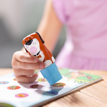 Melissa & Doug Sticker Wow!™ 24-Page Activity Pad and Sticker Stamper, 300 Stickers, Arts and Crafts Fidget Toy Collectible Character – Dog - for Kids Ages 3+ - FSC Certified